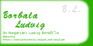 borbala ludvig business card